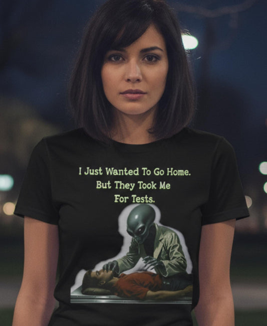 Funny Alien Abduction Graphic T-Shirt – UFO Humor Tee
