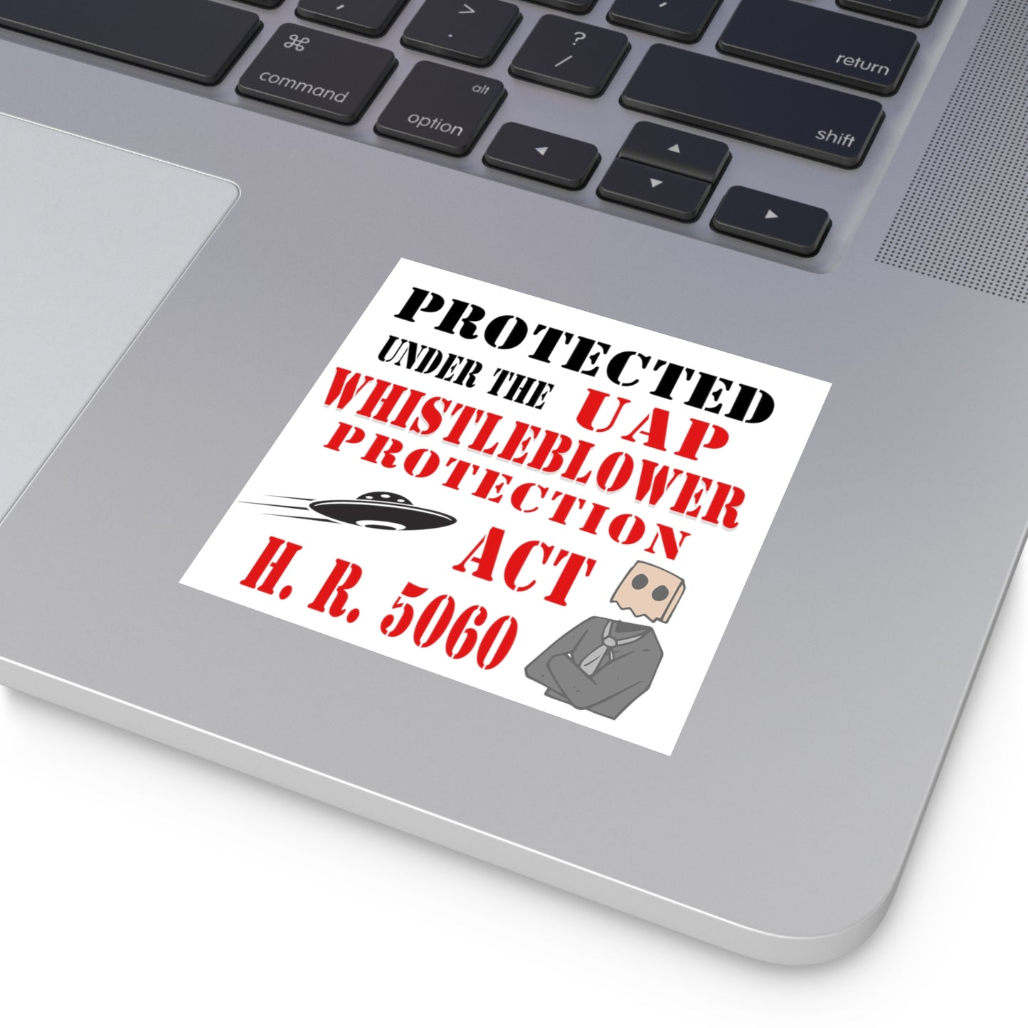 UAP Whistleblower Protection Act Sticker ~ Funny UFO Disclosure Vinyl Decal, Alien Conspiracy Gift, HR 5060 Humor