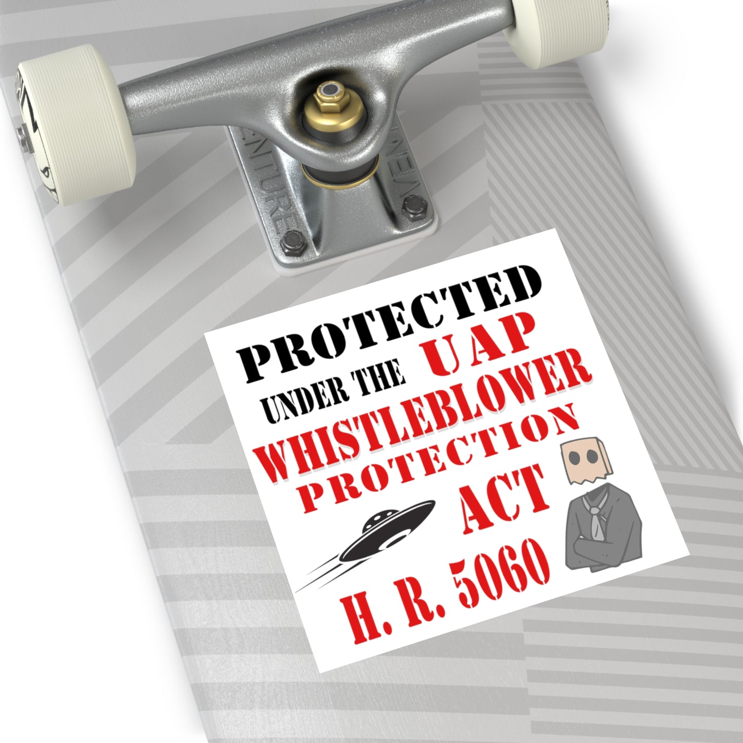 UAP Whistleblower Protection Act Sticker ~ Funny UFO Disclosure Vinyl Decal, Alien Conspiracy Gift, HR 5060 Humor