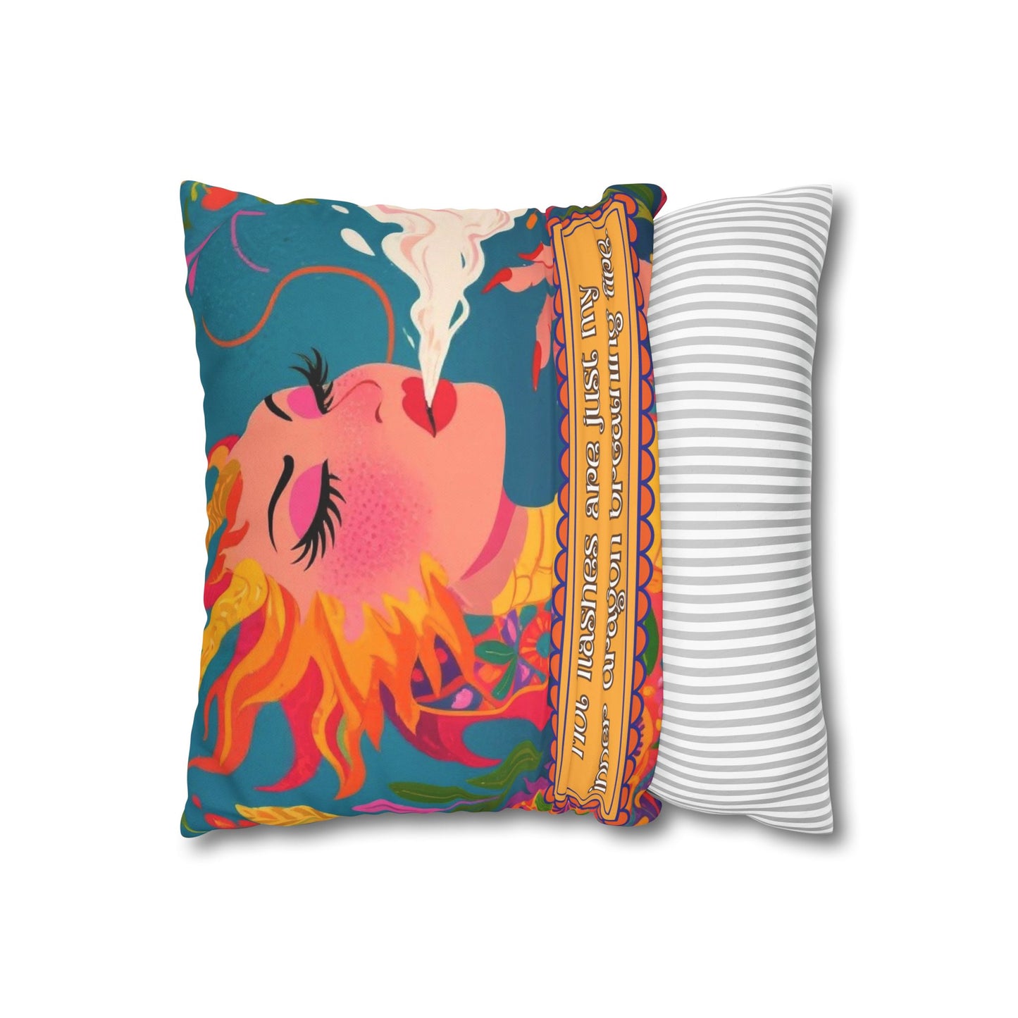 Hot Flashes Are My Inner Dragon – Funny Quote Pillow Cover