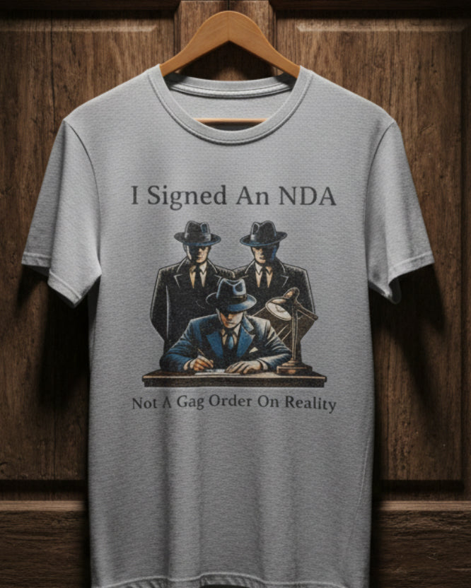 Funny UFO Conspiracy Graphic T-Shirt – Men in Black Humor Tee