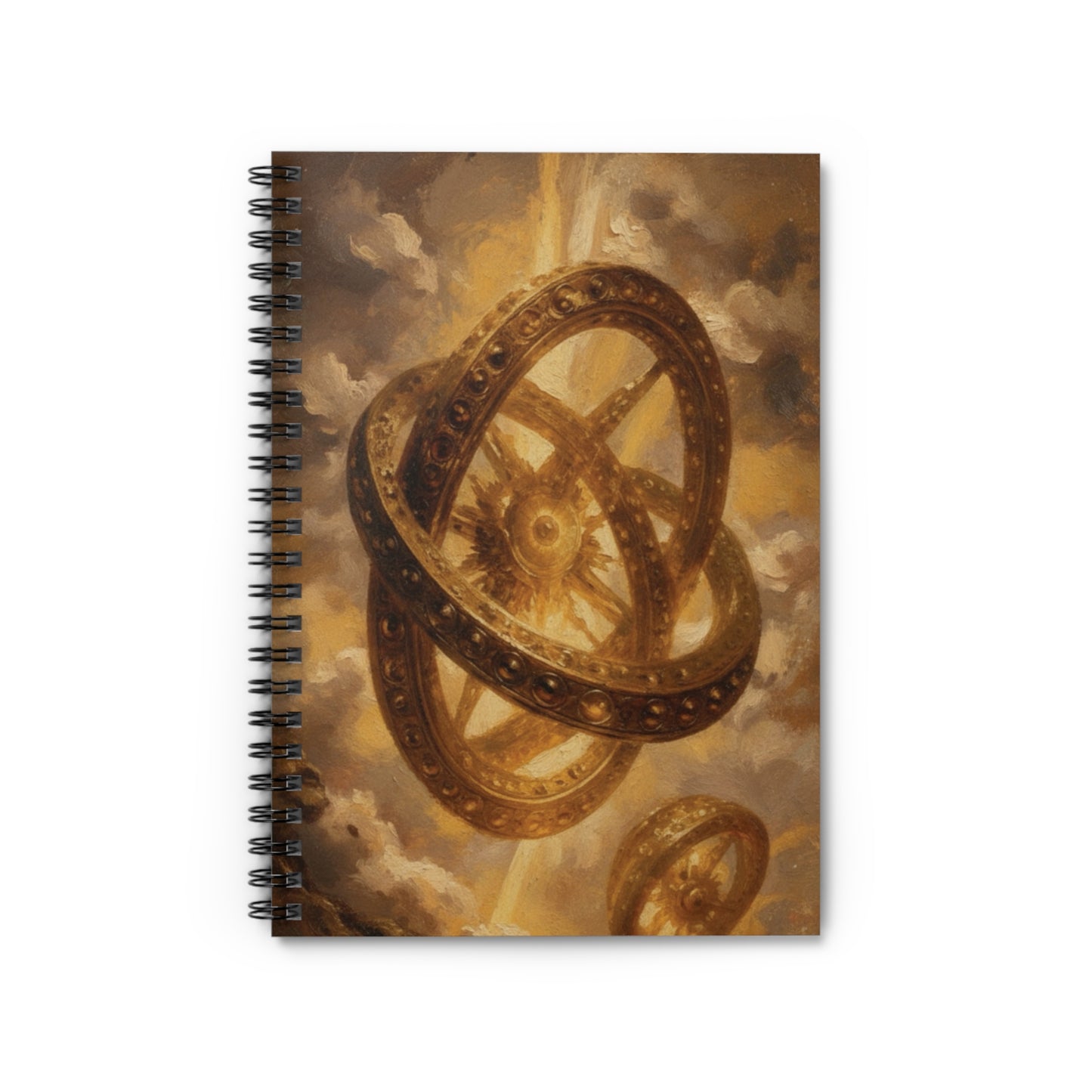 Ophanim “Wheel Within a Wheel” Spiral Notebook (Ruled) | Ezekiel 1 Biblical Angel Journal | Liminal State Sacred