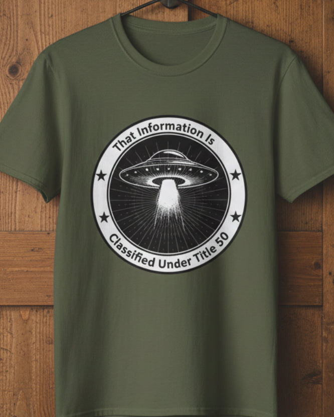 Classified UFO Testimony – Funny Disclosure Graphic T-Shirt