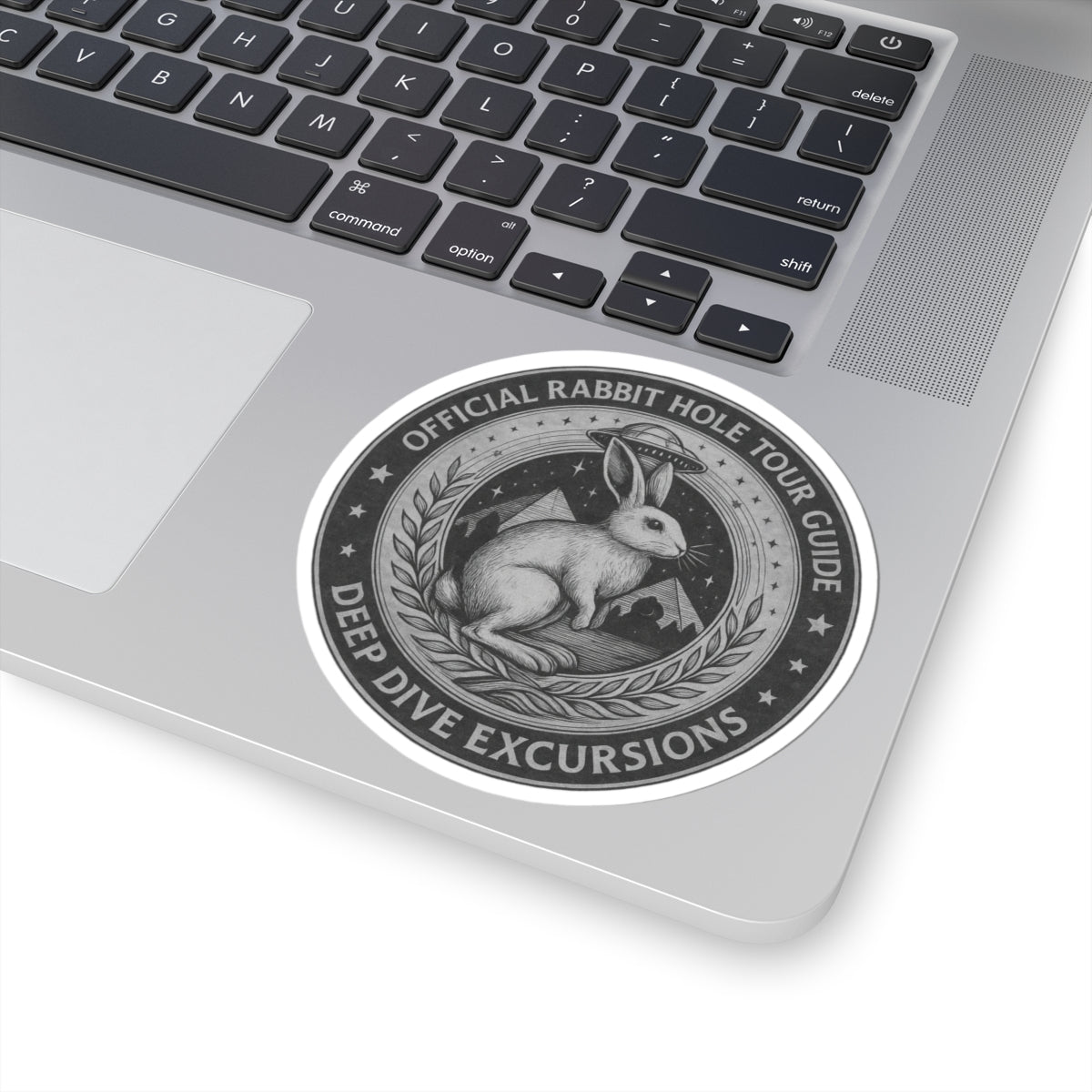 Official Rabbit Hole Tour Guide Kiss-Cut Sticker | Deep Dive Excursions