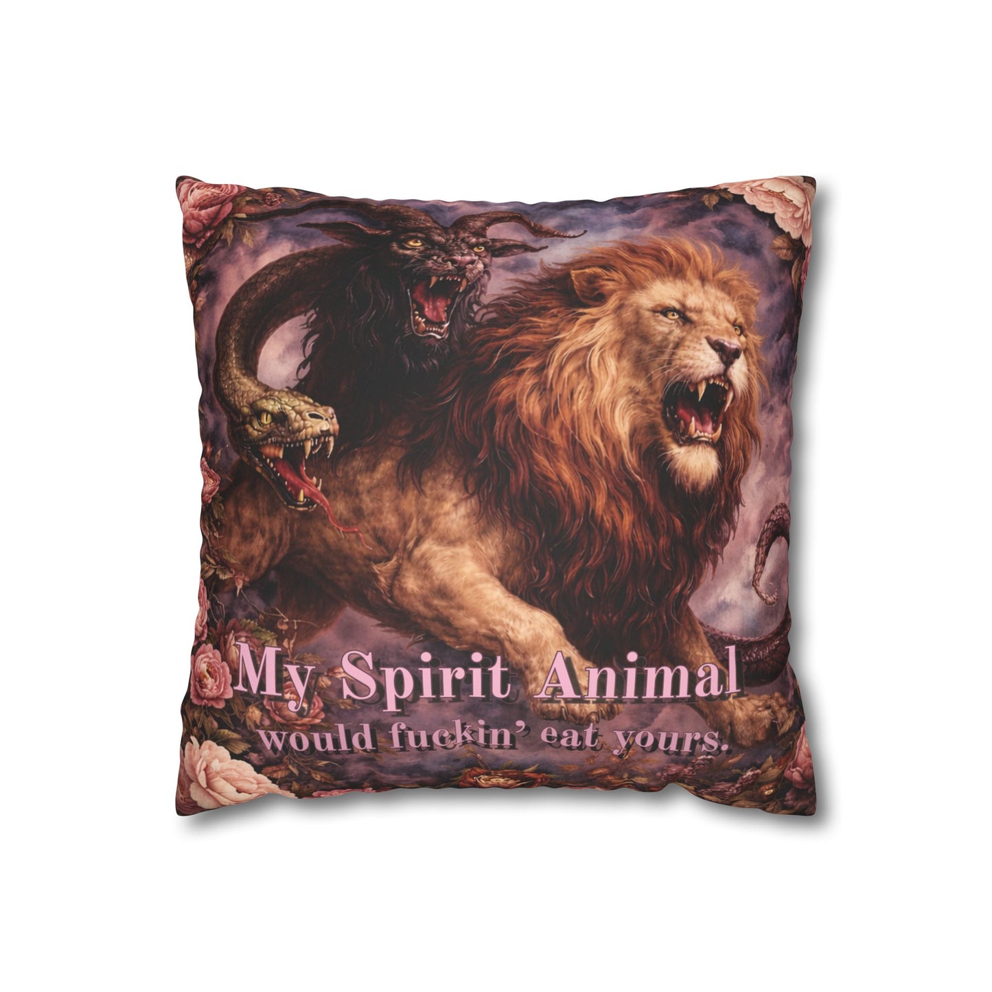 My Spirit Animal Would Eat Yours Throw Pillow Cover