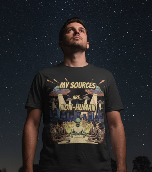 My Sources Are Non-Human Disclosure T-Shirt