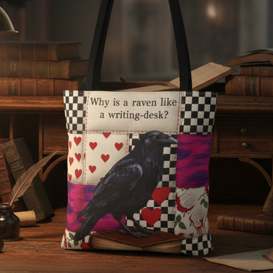 Alice Adventure Raven Book Tote