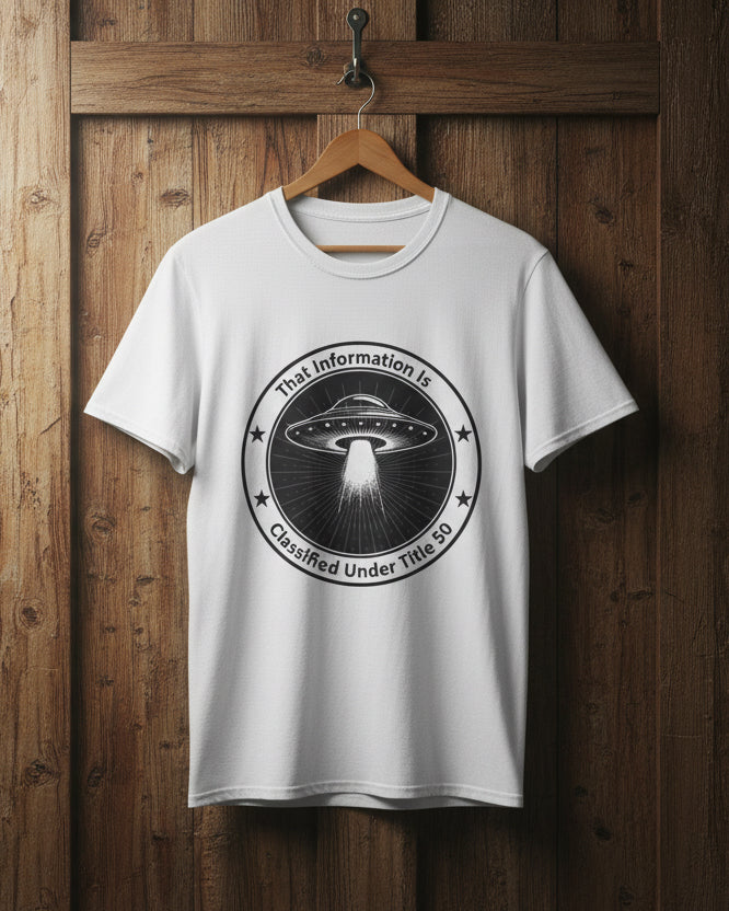 Classified UFO Testimony – Funny Disclosure Graphic T-Shirt