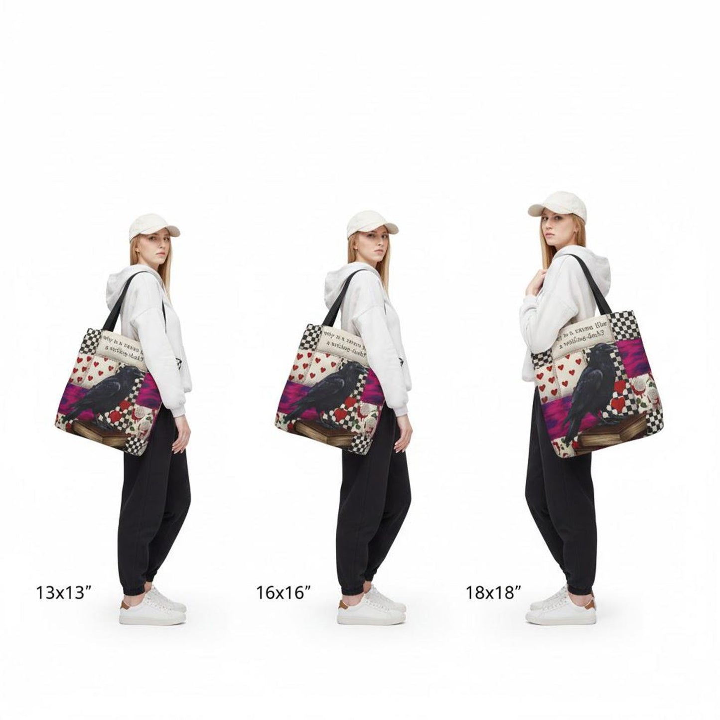 Alice Adventure Raven Book Tote