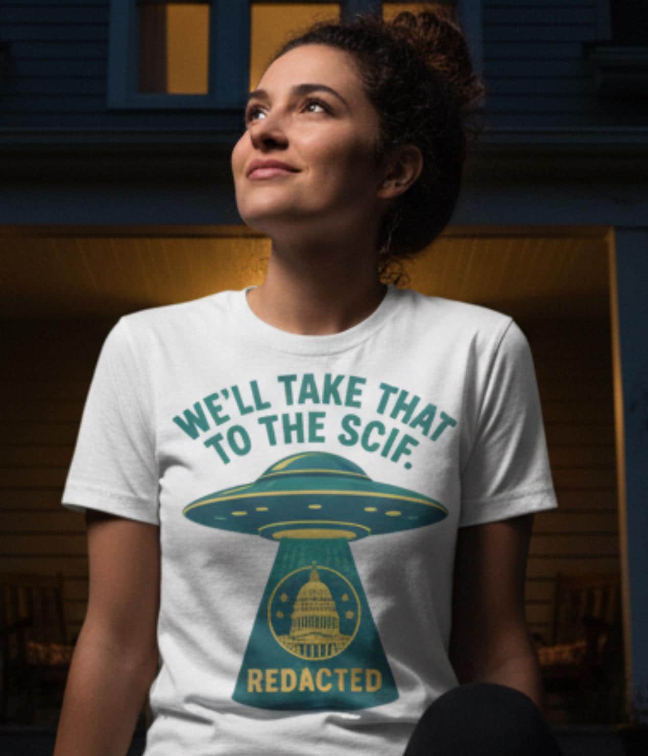 UAP “Take That to the SCIF” – Disclosure Humor Graphic T-Shirt