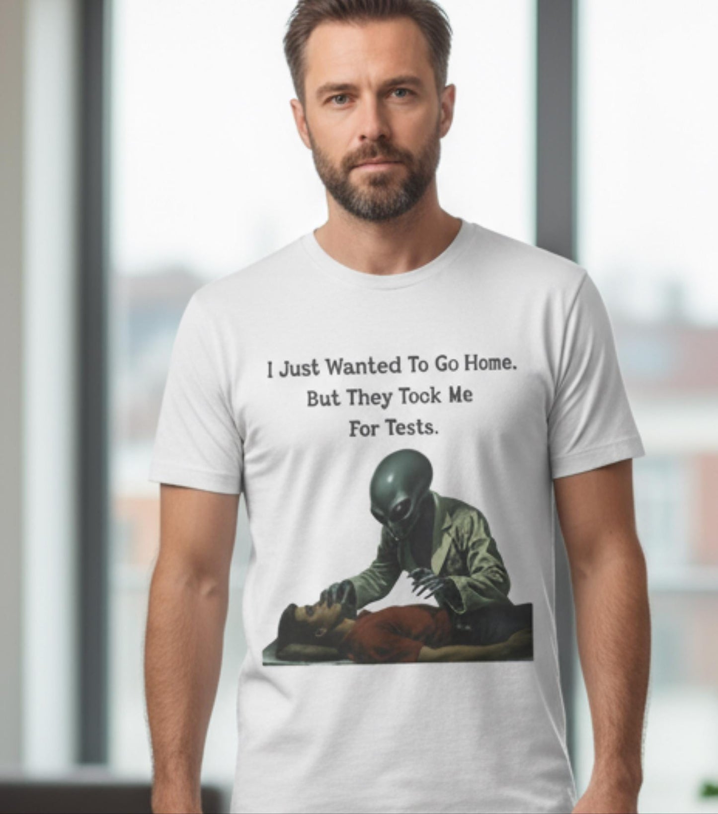 Funny Alien Abduction Graphic T-Shirt – UFO Humor Tee