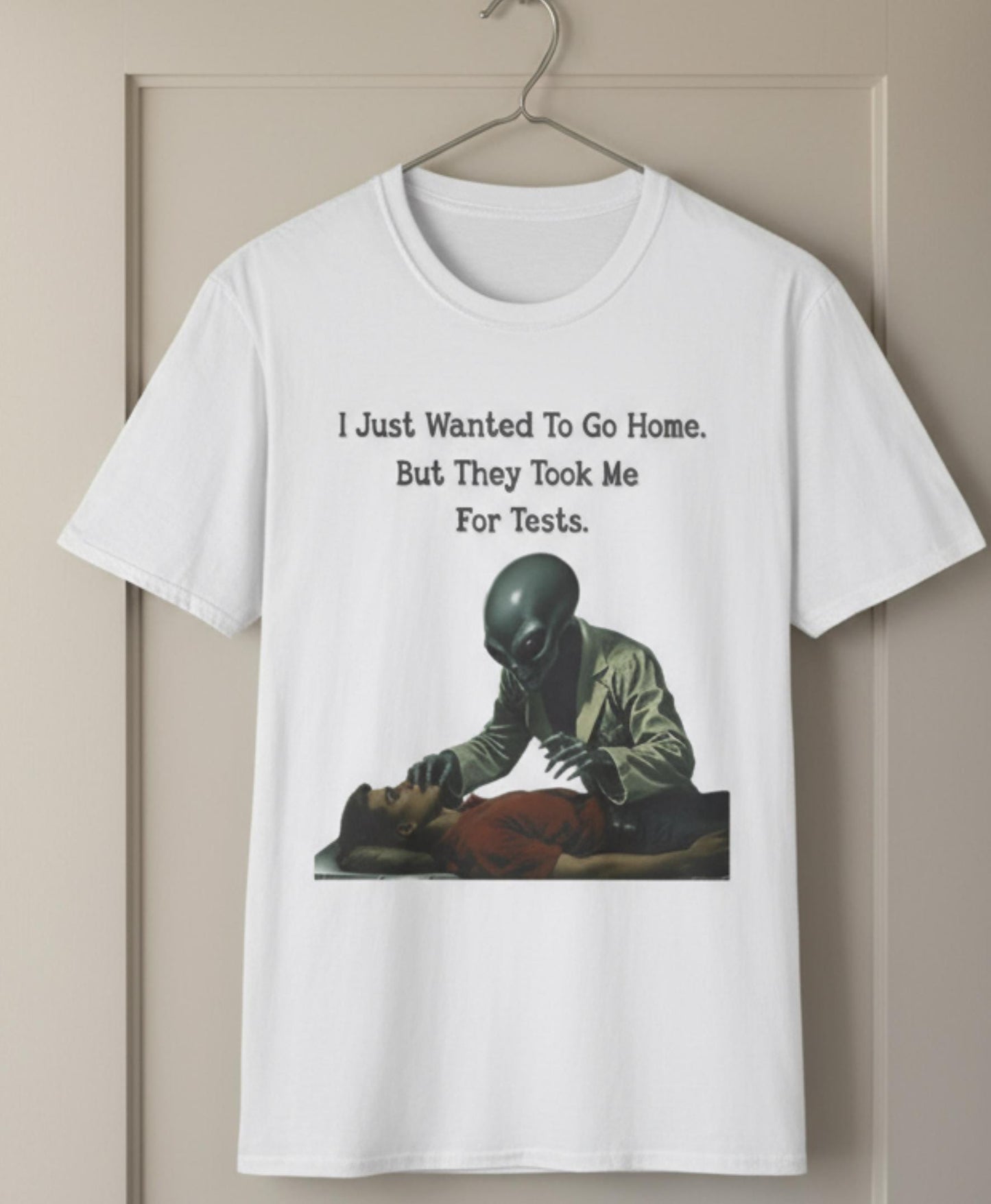 Funny Alien Abduction Graphic T-Shirt – UFO Humor Tee