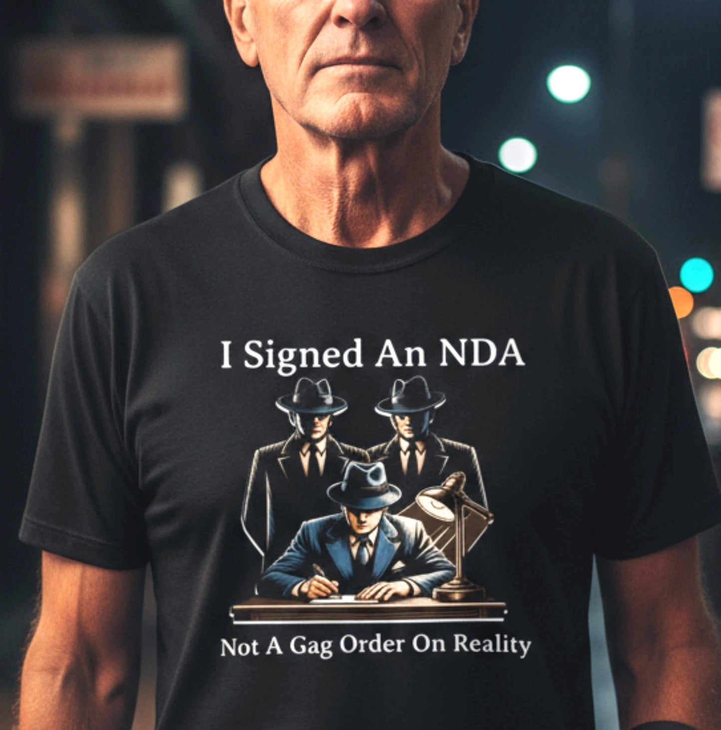 Funny UFO Conspiracy Graphic T-Shirt – Men in Black Humor Tee