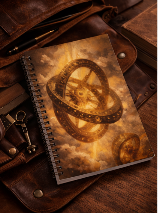 Ophanim “Wheel Within a Wheel” Spiral Notebook (Ruled) | Ezekiel 1 Biblical Angel Journal | Liminal State Sacred