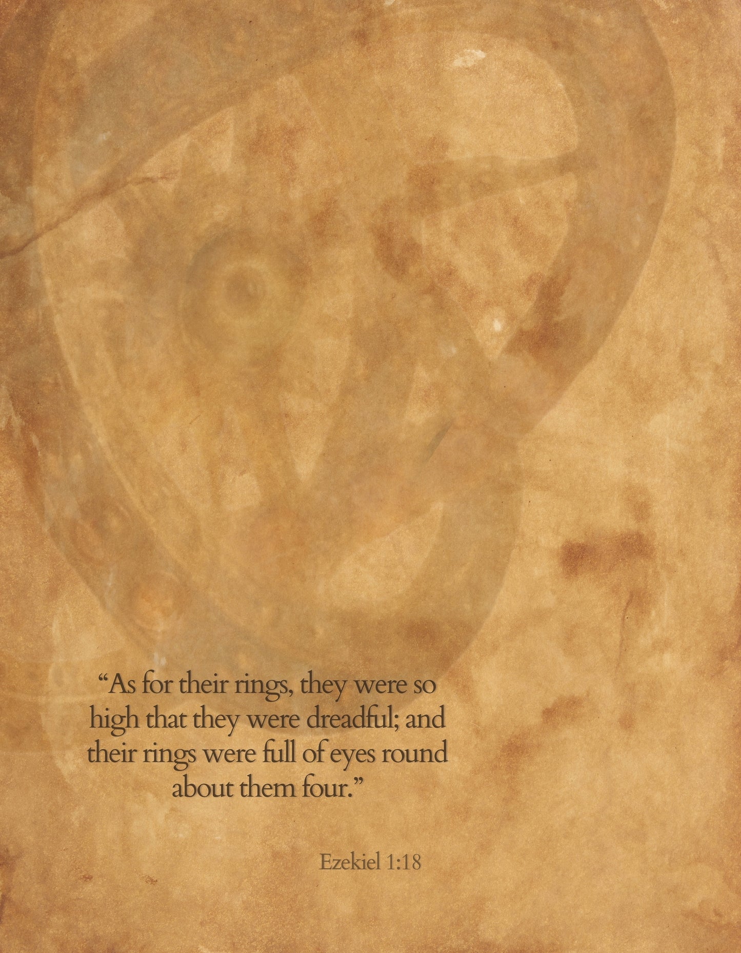 Ezekiel 1:18 “Wheel Within a Wheel” — Sacred Series Archival Print